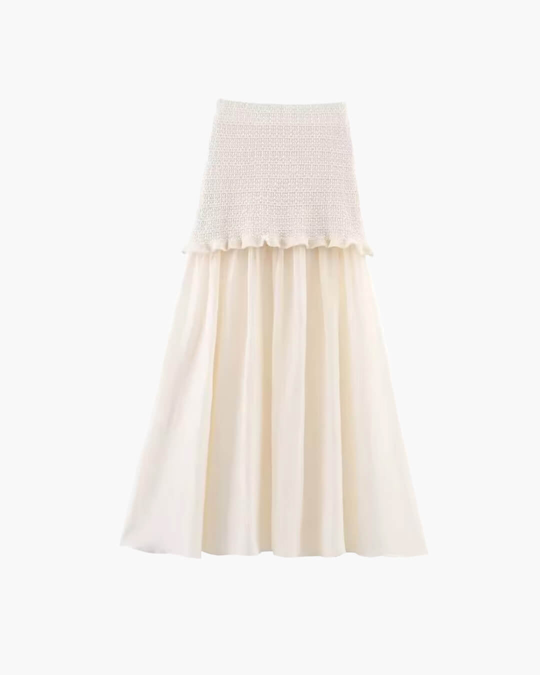 Conjunto Claudia de camisola de malha e saia plissada