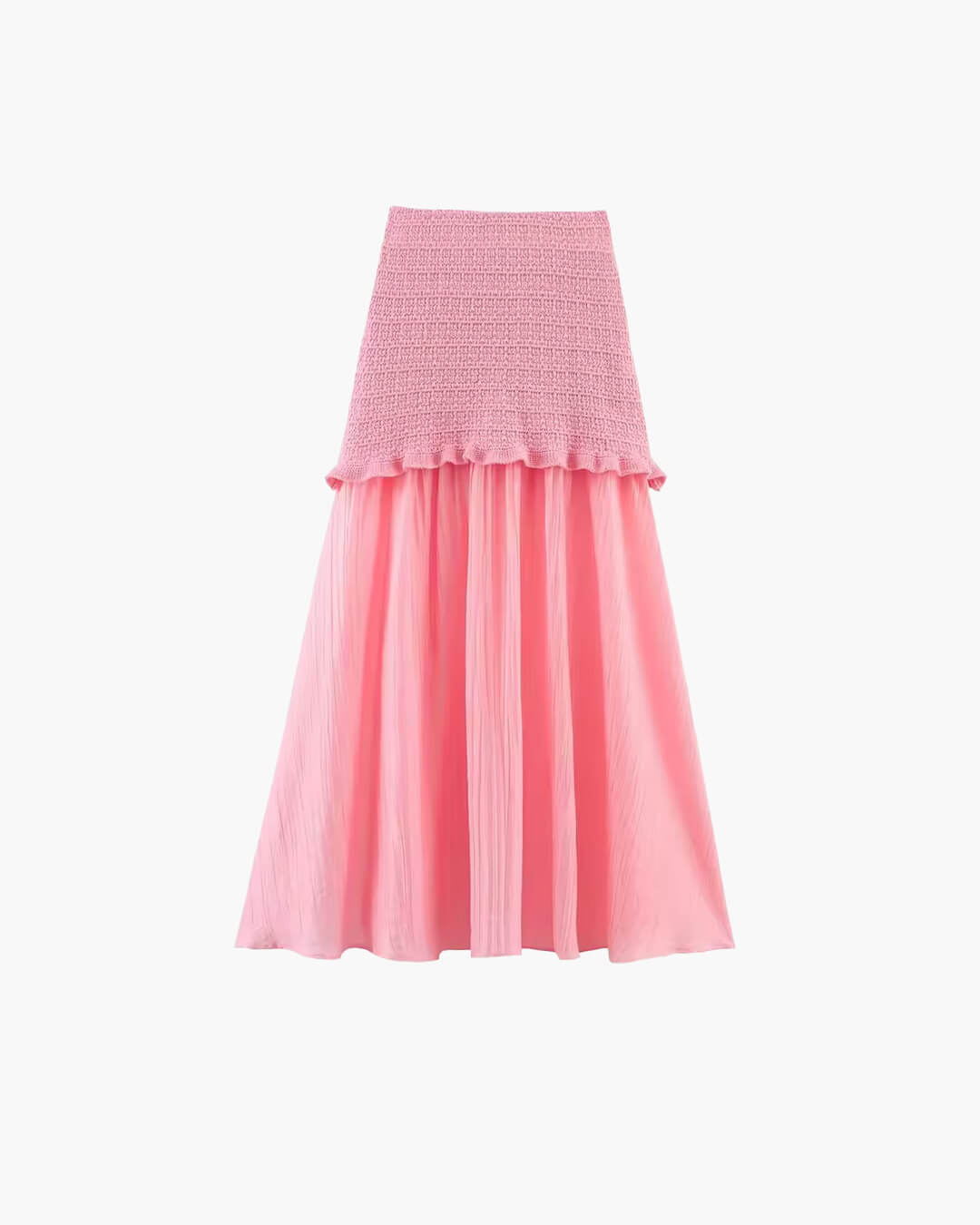 Conjunto Claudia de camisola de malha e saia plissada