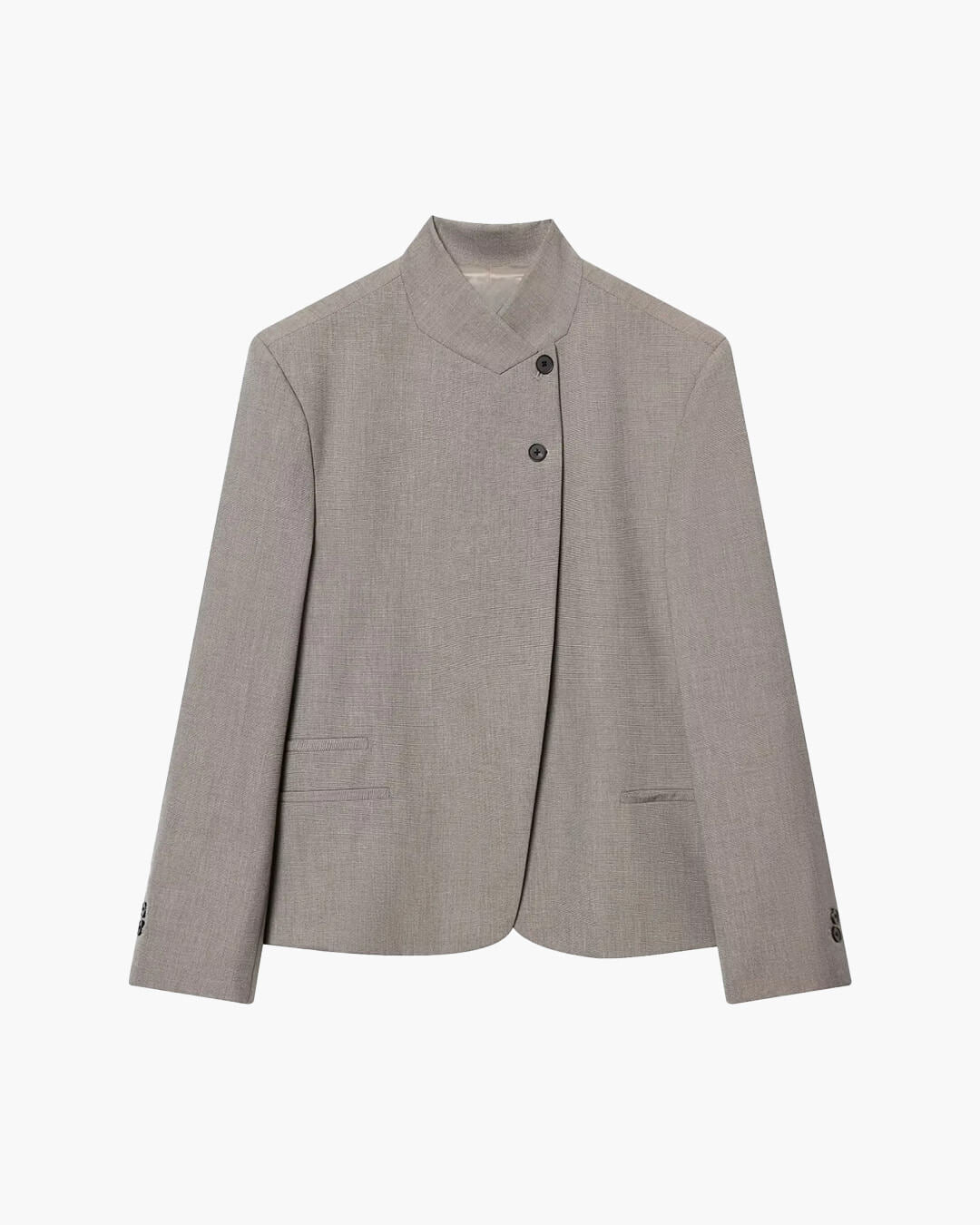 Blazer Cleo com gola subida e fecho de botões
