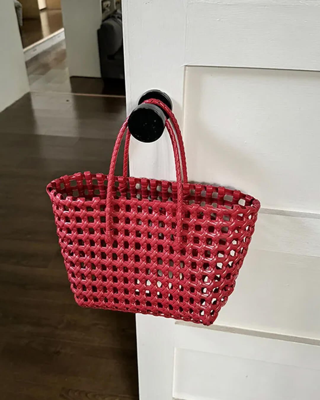Saco de mão Cresta entrançado com trama aberta
