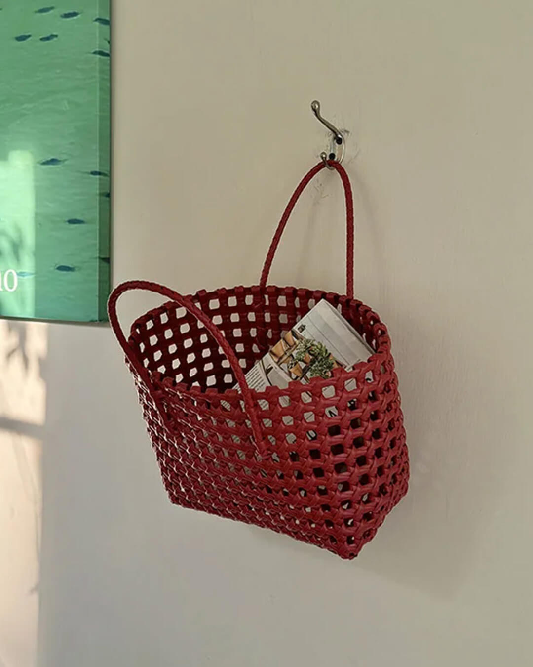 Saco de mão Cresta entrançado com trama aberta