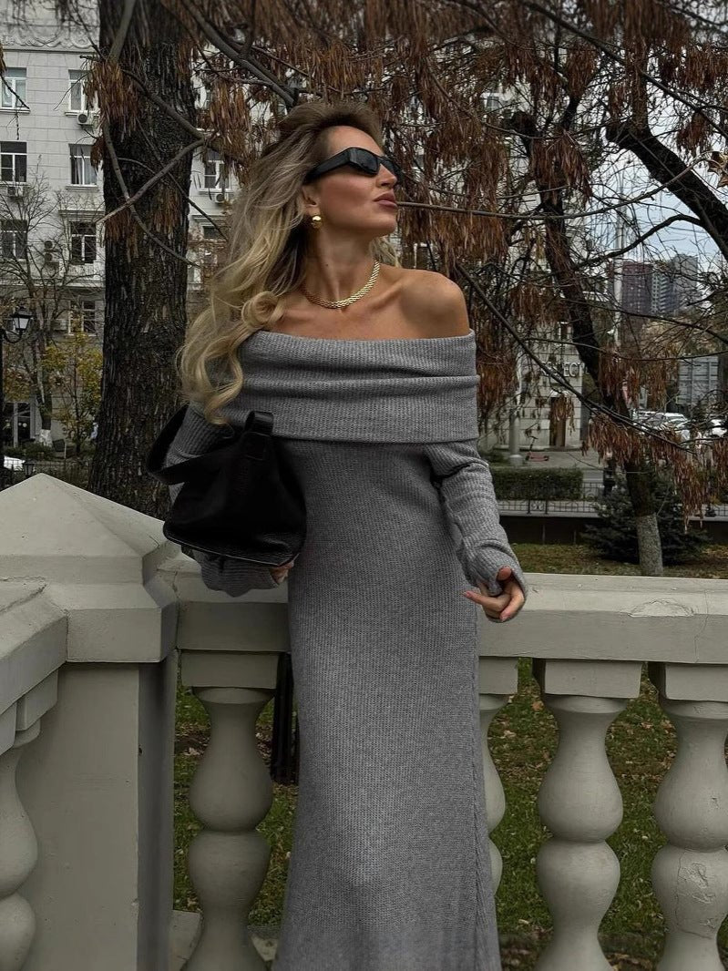 Vestido maxi de malha de vestir Danika