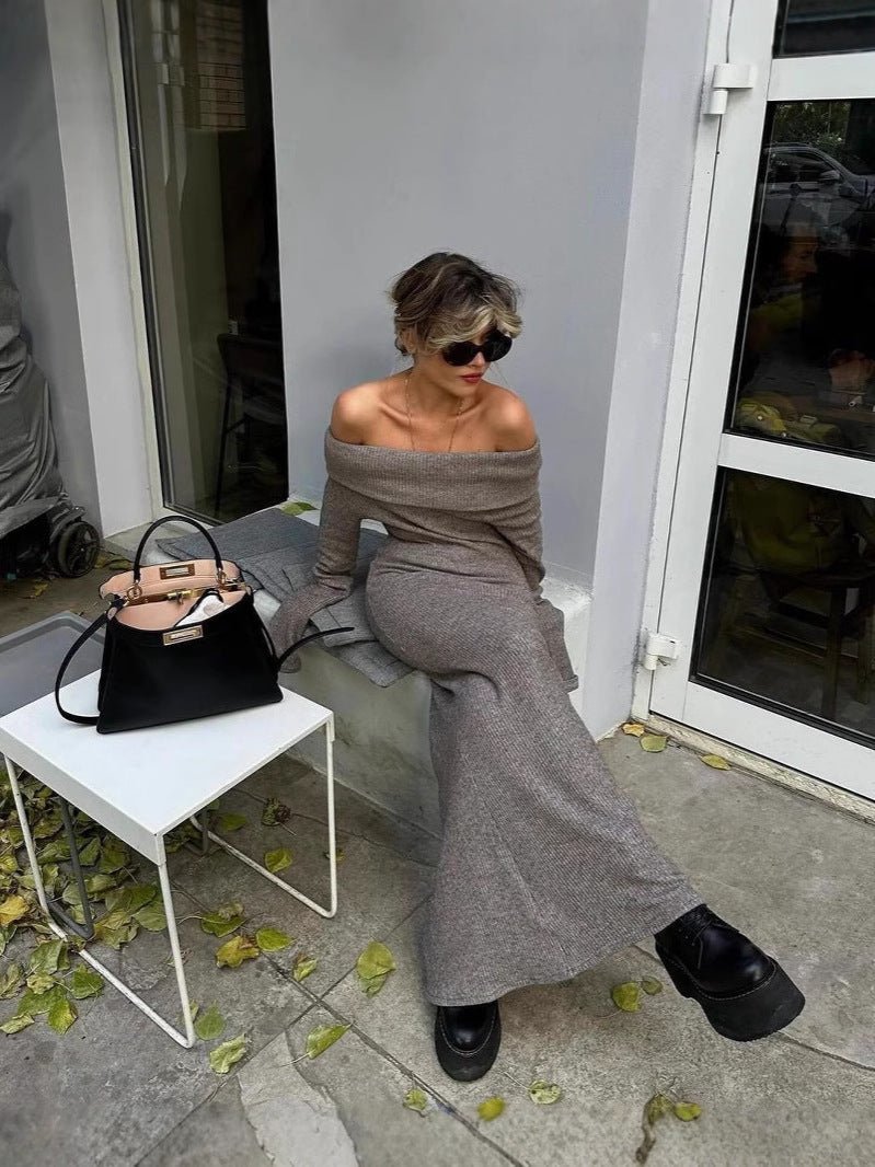 Vestido maxi de malha de vestir Danika