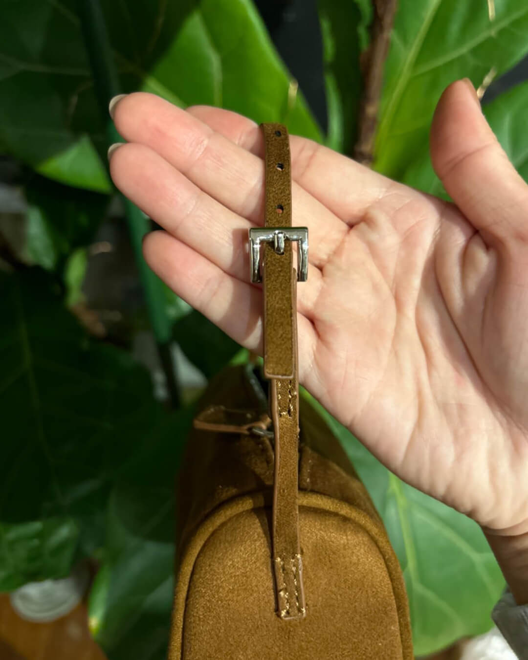 Mini mala de ombro de camurça Danika