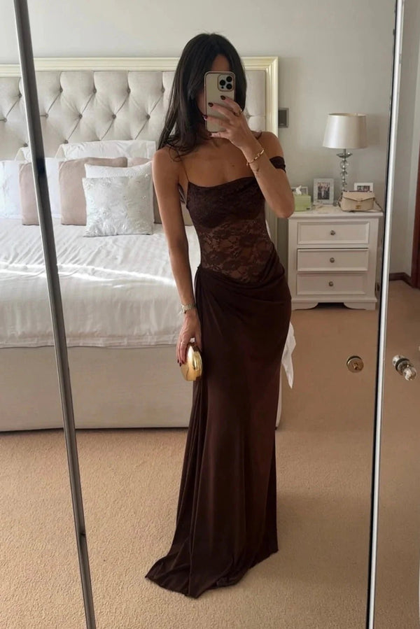 Vestido comprido de verão Emily em renda
