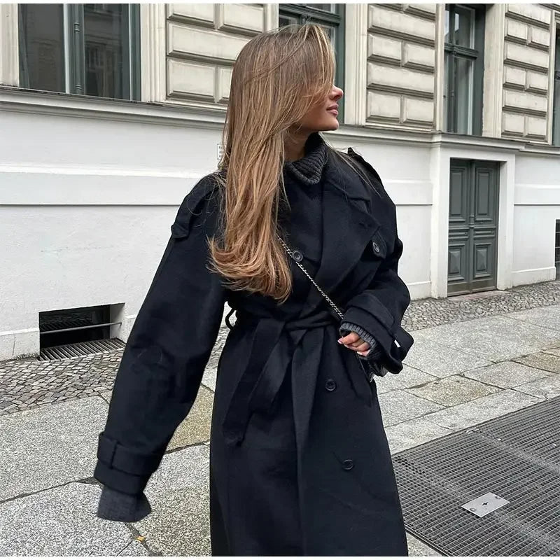 Casaco de gabardina com atacadores Emma
