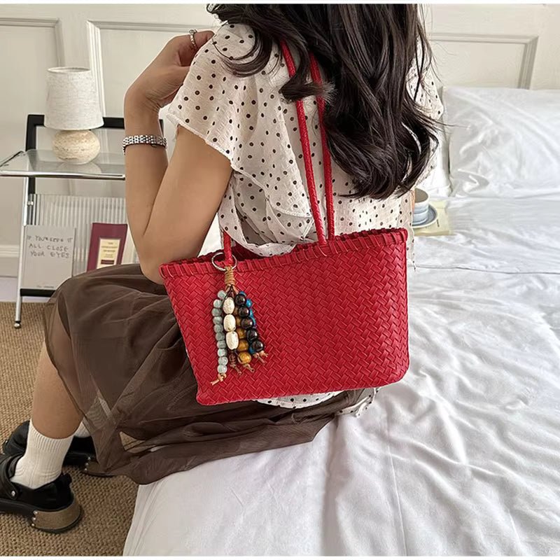 Saco de compras entrançado em palha Emma