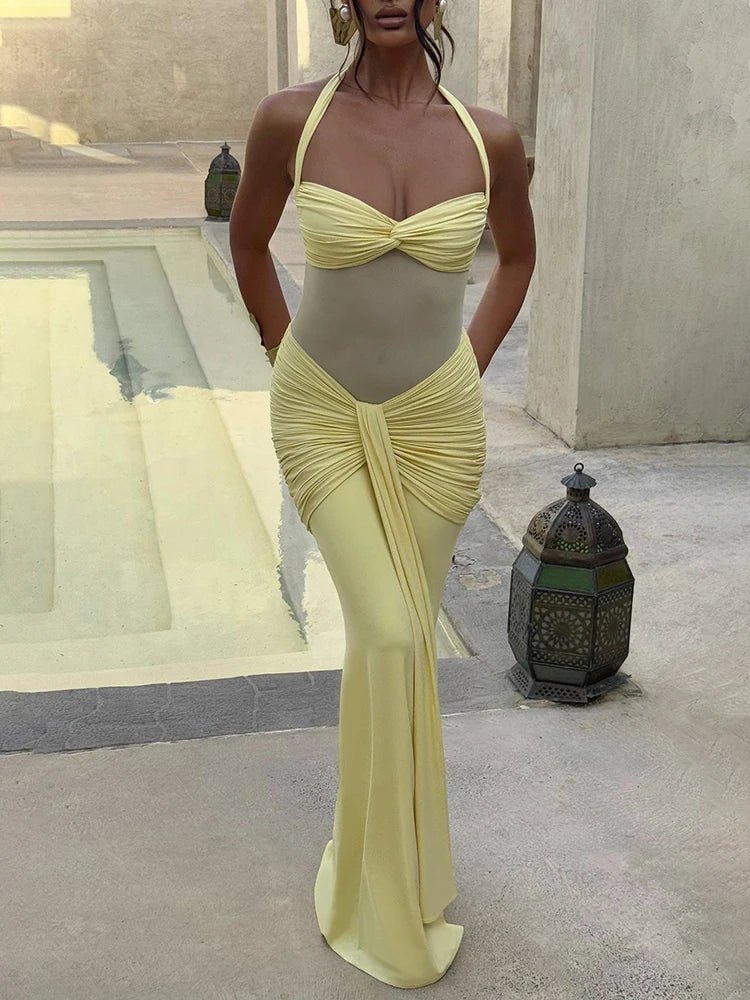 Vestido comprido sem costas Fenella