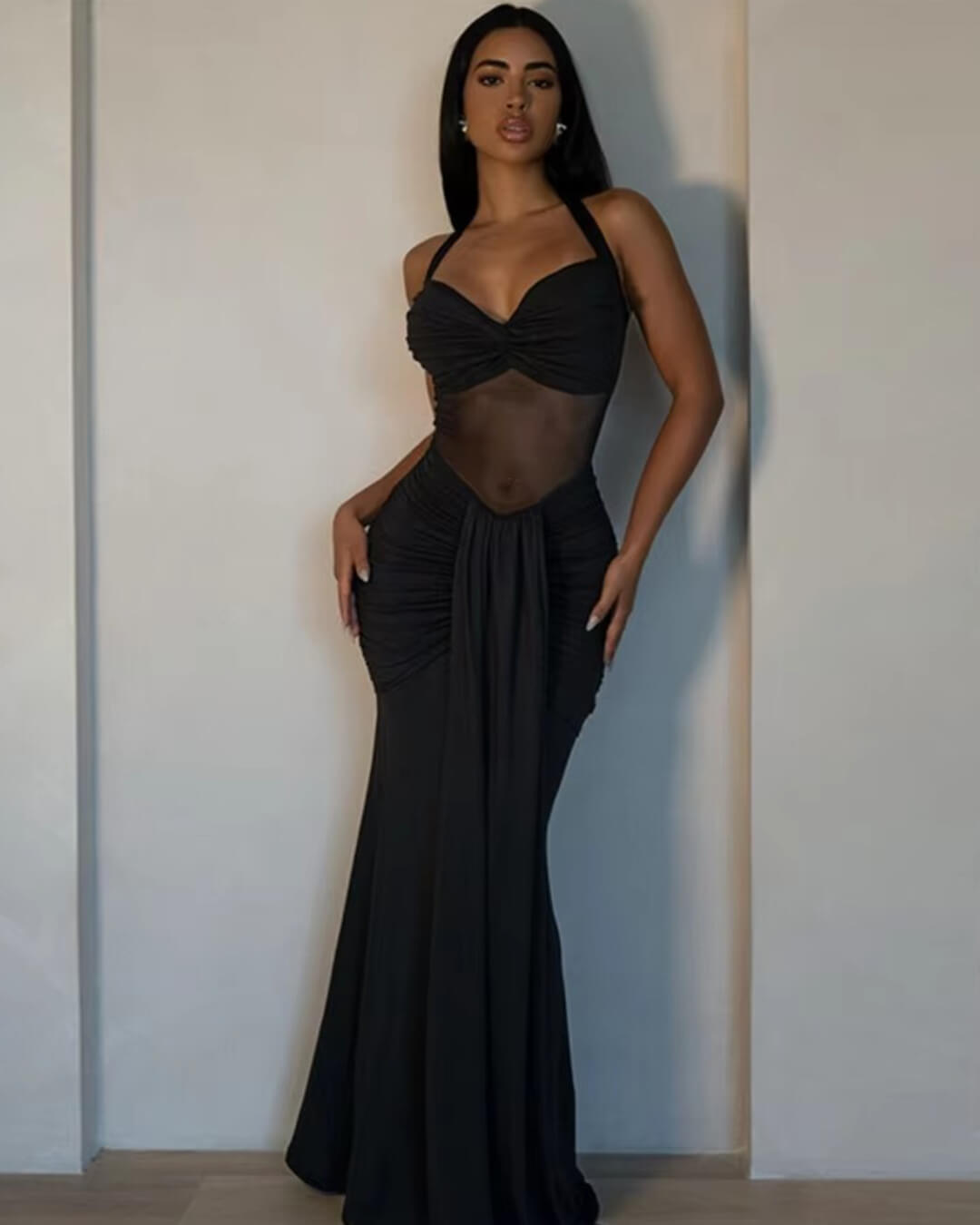Vestido comprido sem costas Fenella