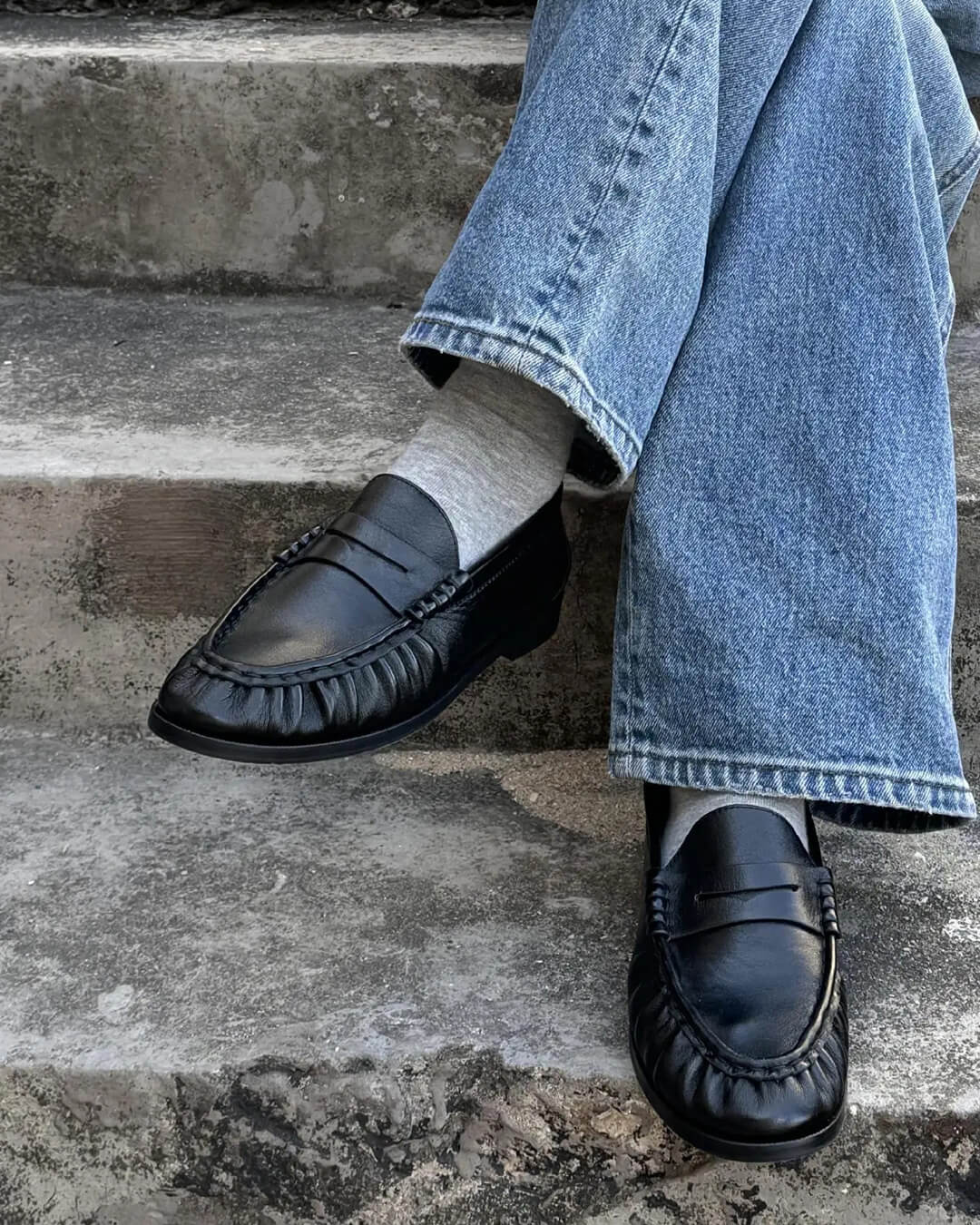 Mocassins de imitação de pele com calcanhar aberto Fiona