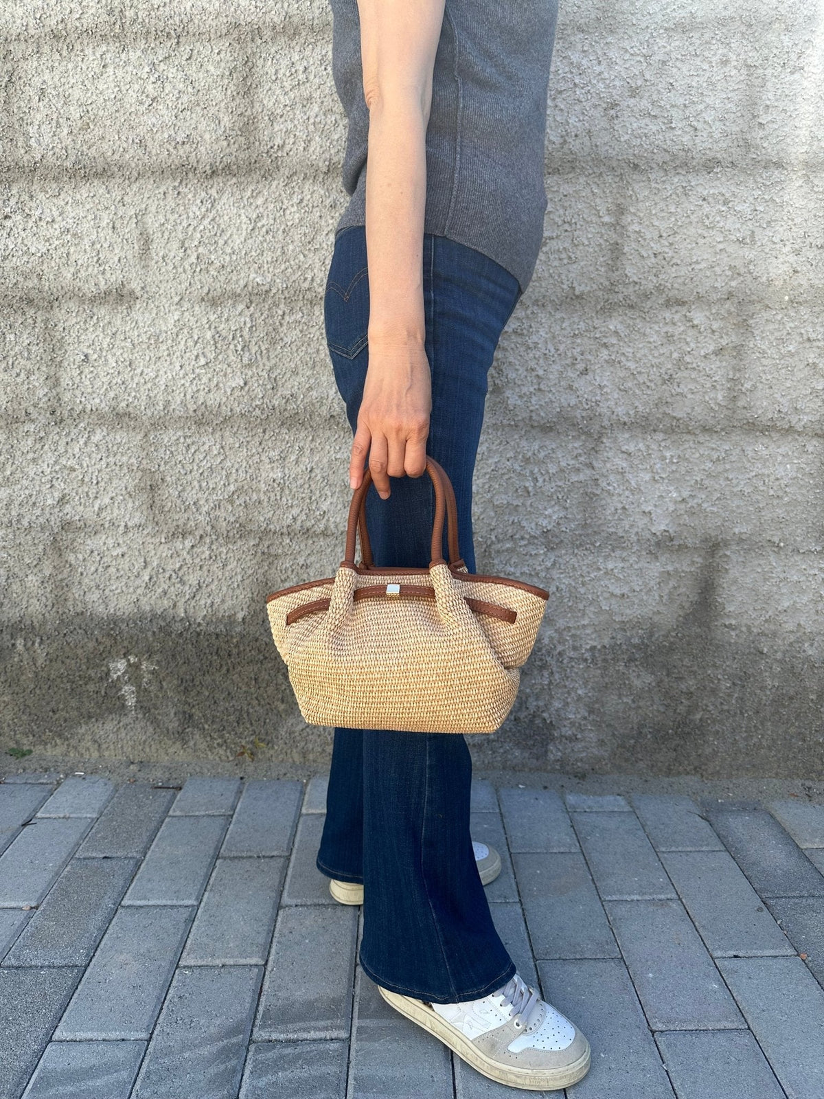 Francia Small Woven Tote Bag