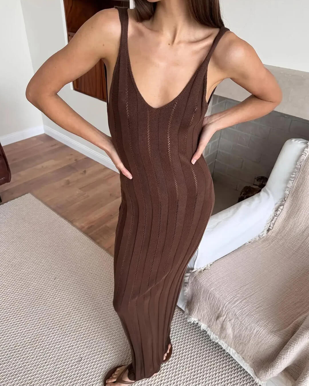 Vestido comprido sem costas Frida