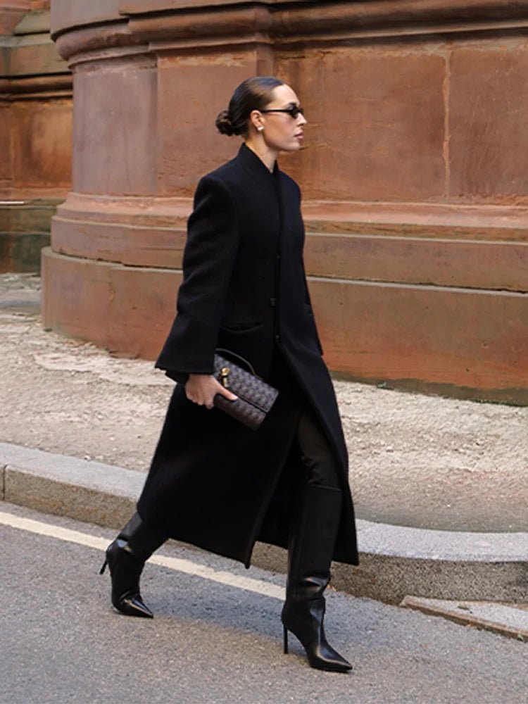 Casaco comprido de corte elegante Genevieve