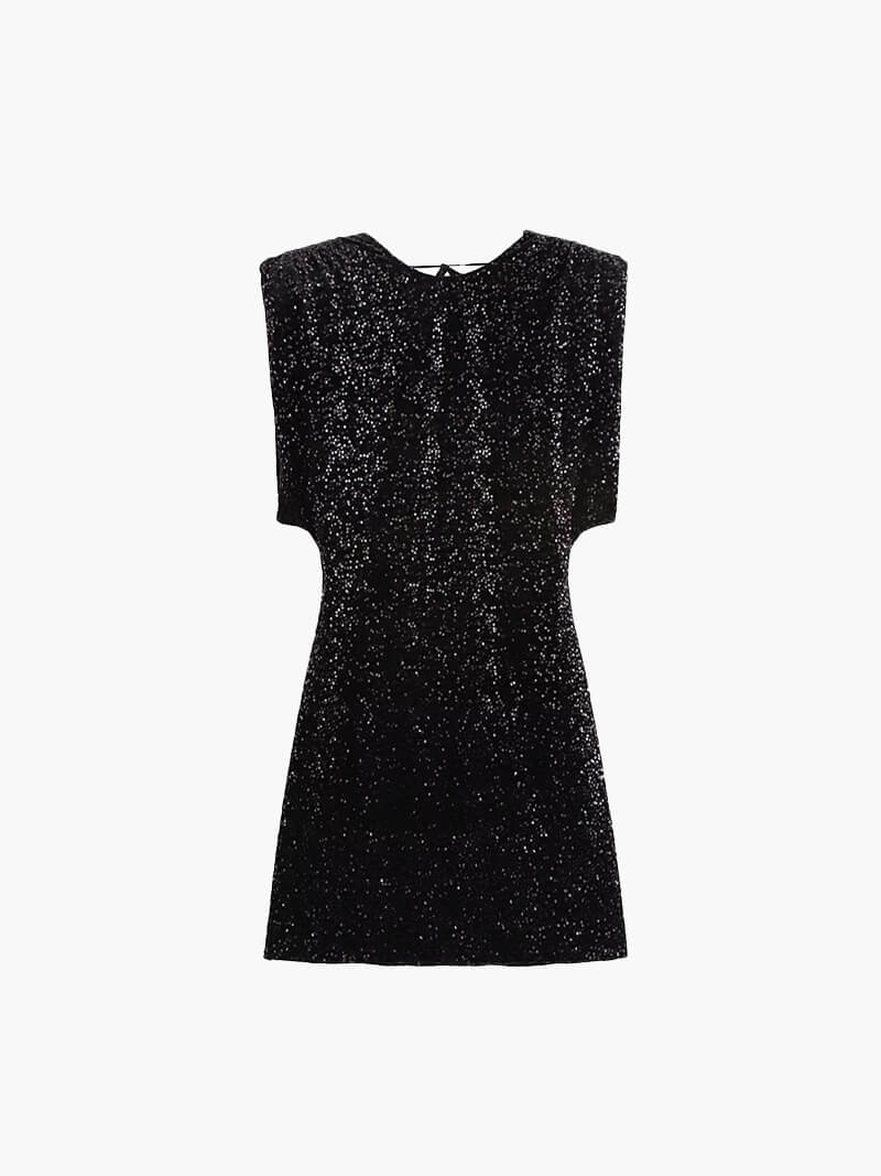Vestido curto com brilhantes Gillian