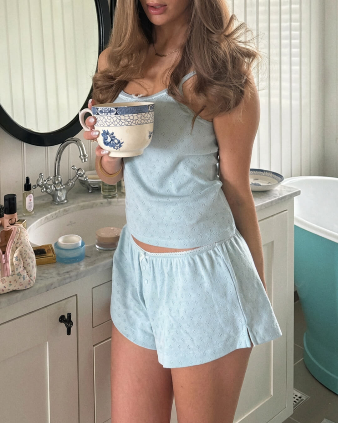 Conjunto de pijama Gladys com camisola sem mangas