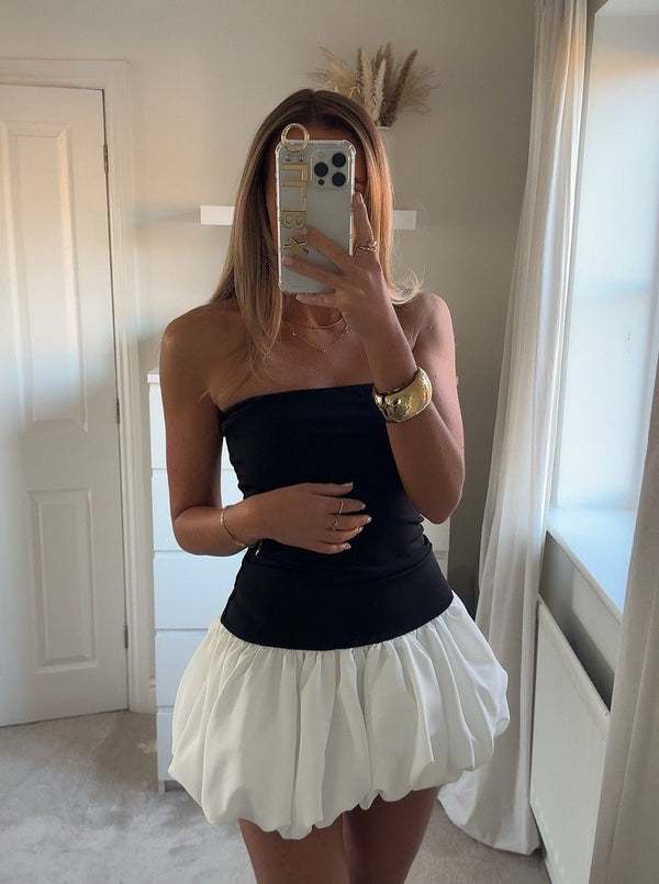 Vestido mini sem alças Hailey