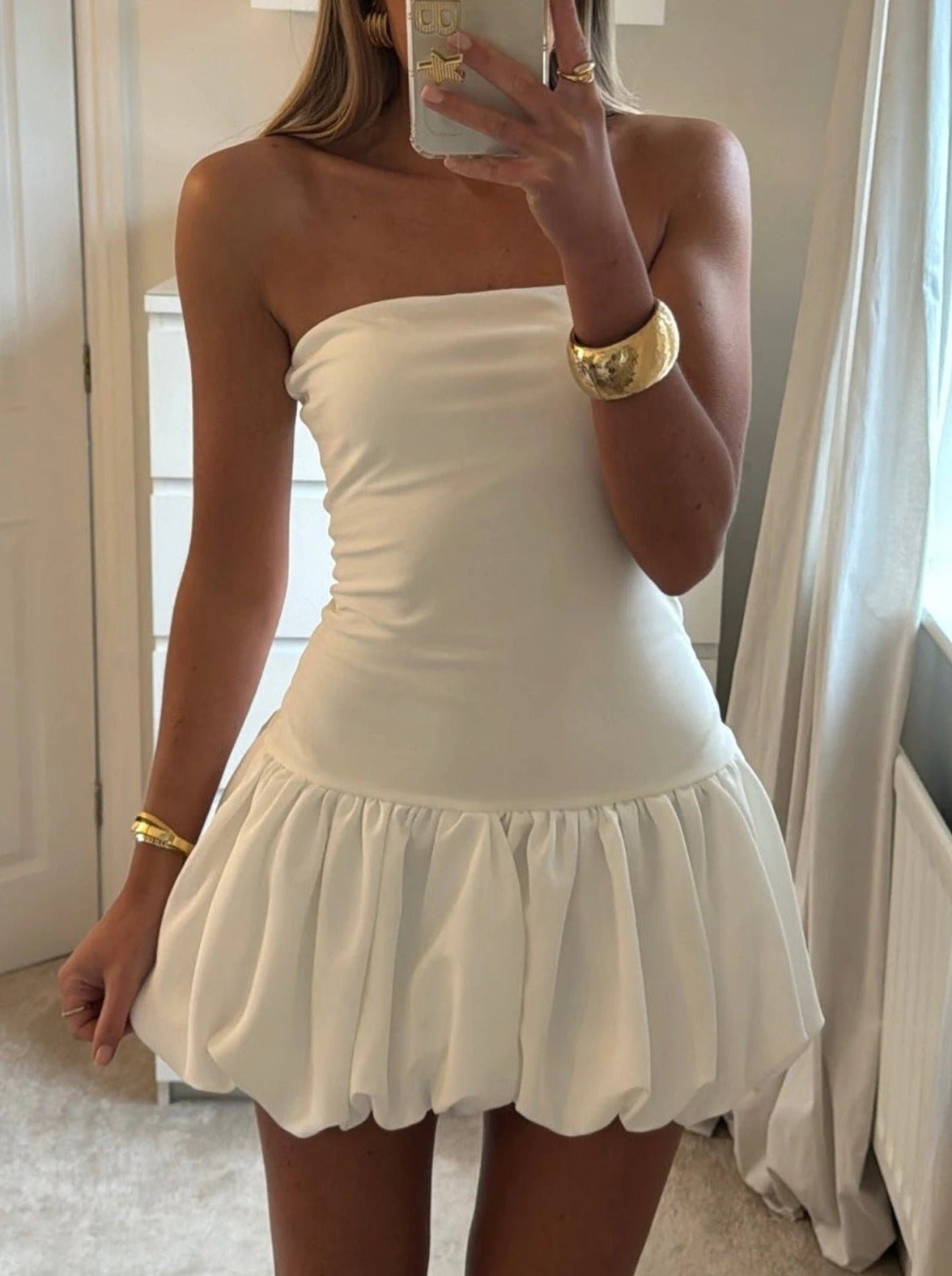 Vestido mini sem alças Hailey