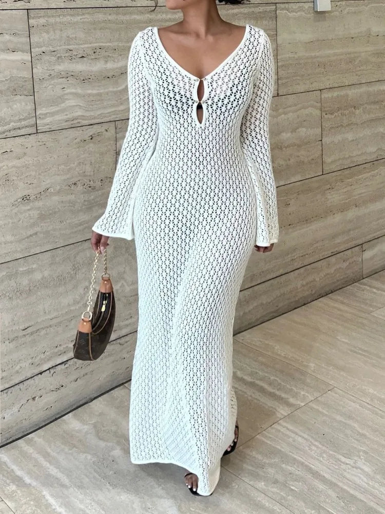 Vestido maxi de sobreposição Hannah