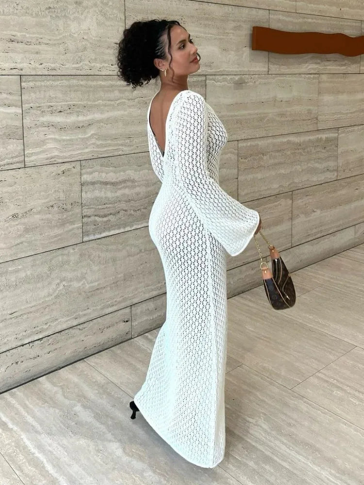 Vestido maxi de sobreposição Hannah