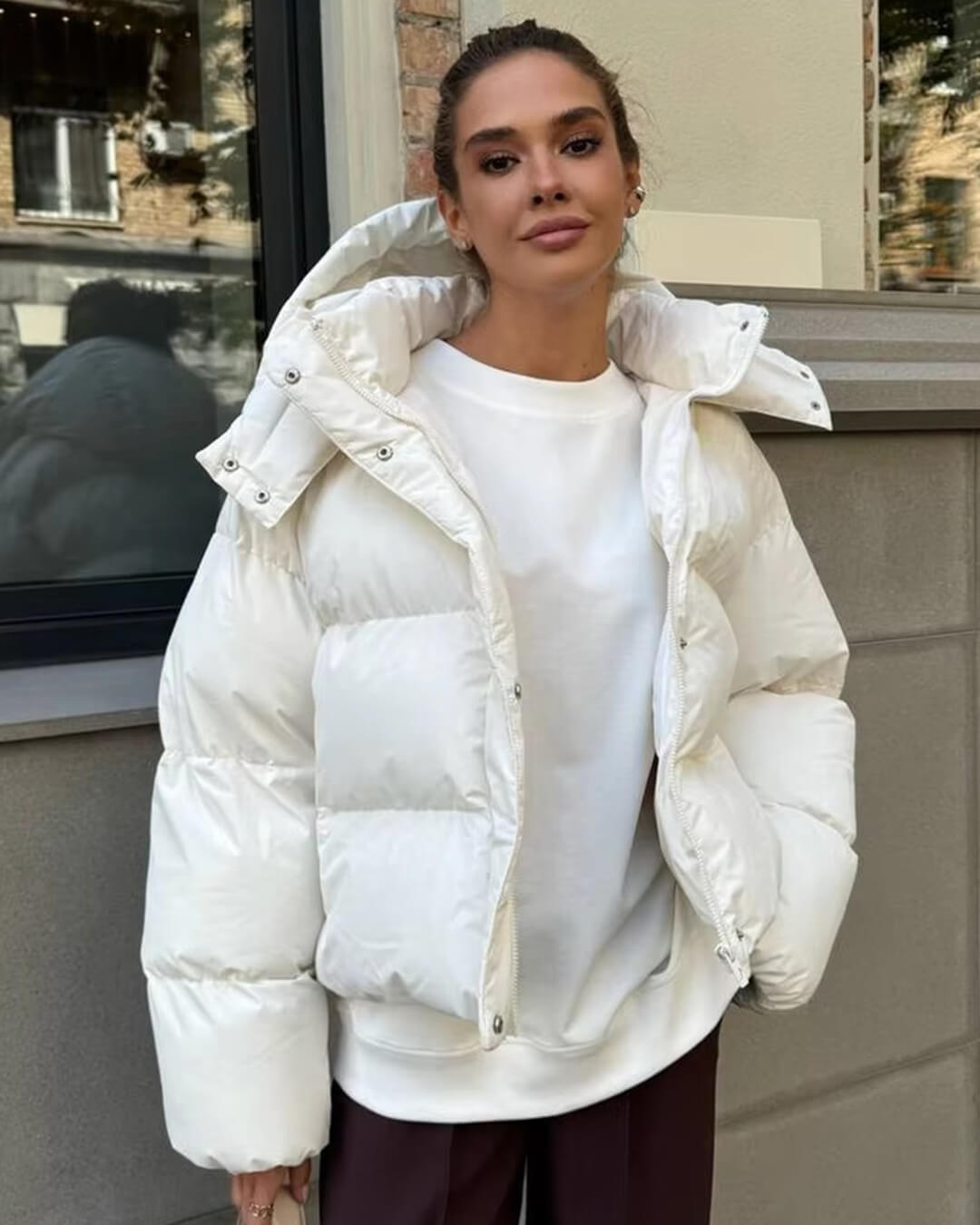 Casaco acolchoado com capuz Hannah
