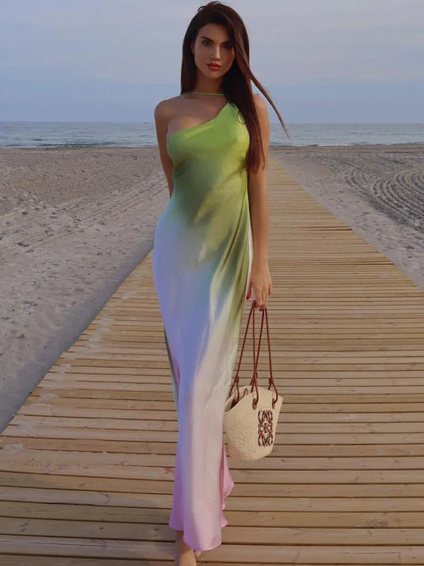Helena Asymmetric Off-Shoulder Dress