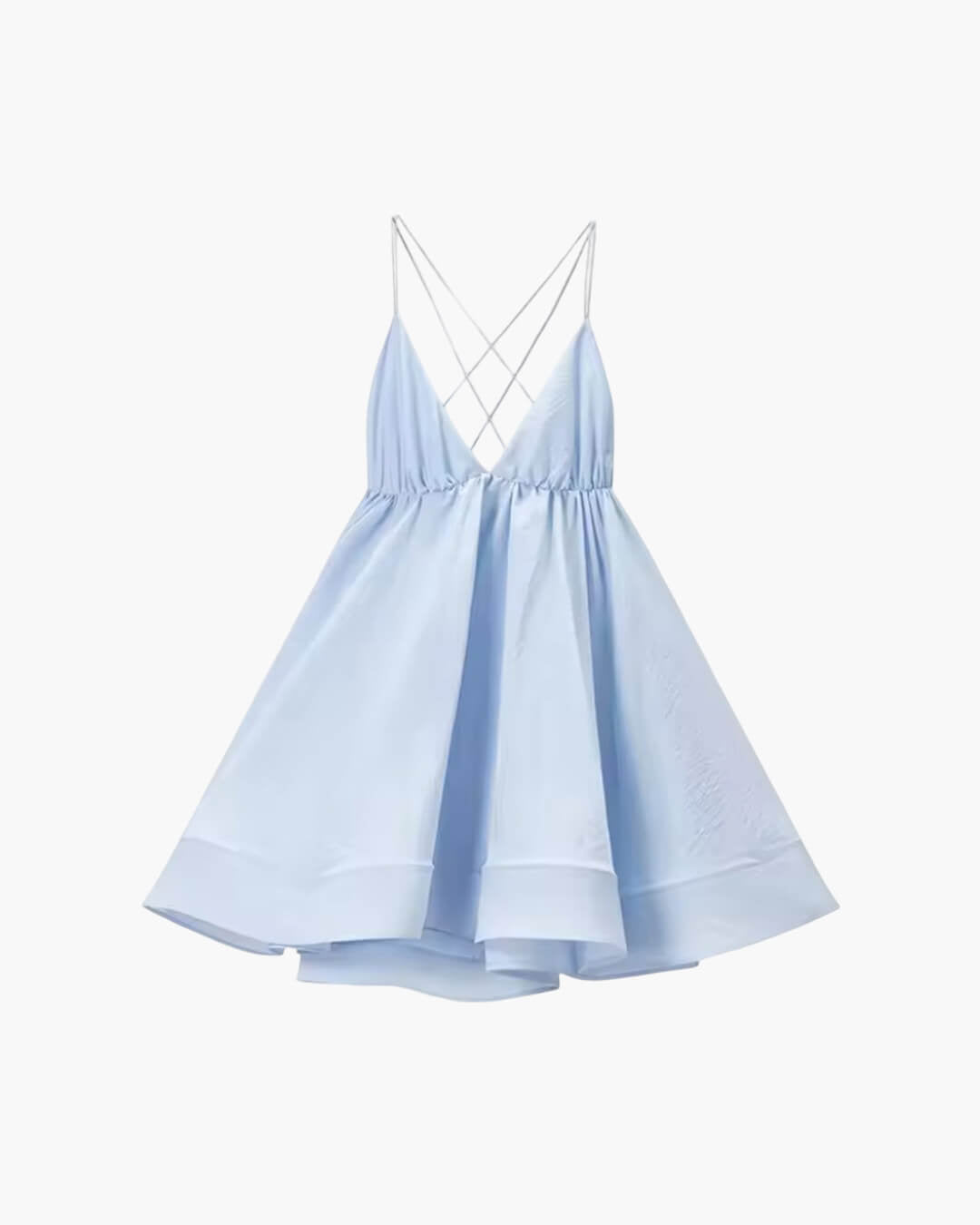 Vestido mini de alças com decote em V Helena