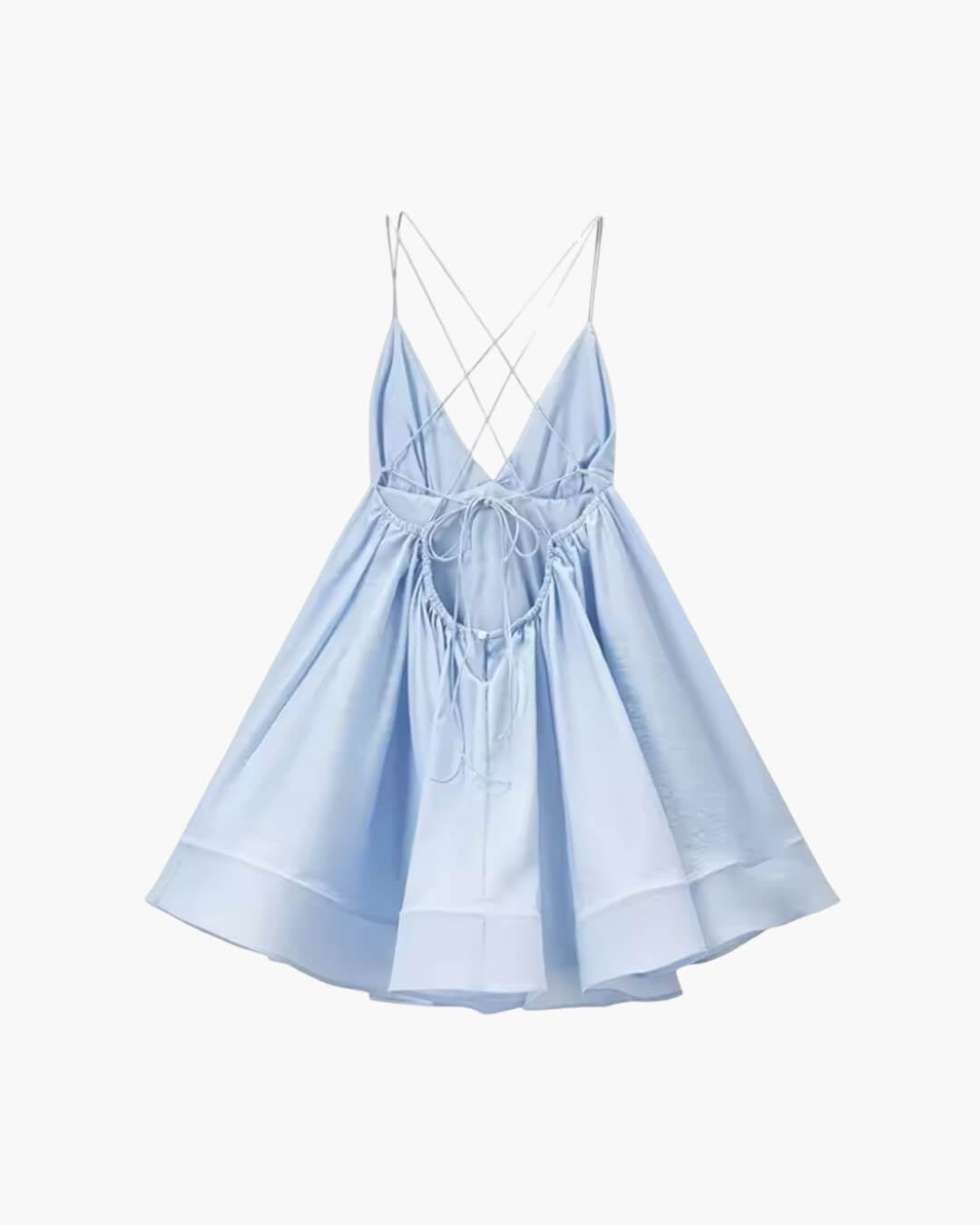 Vestido mini de alças com decote em V Helena