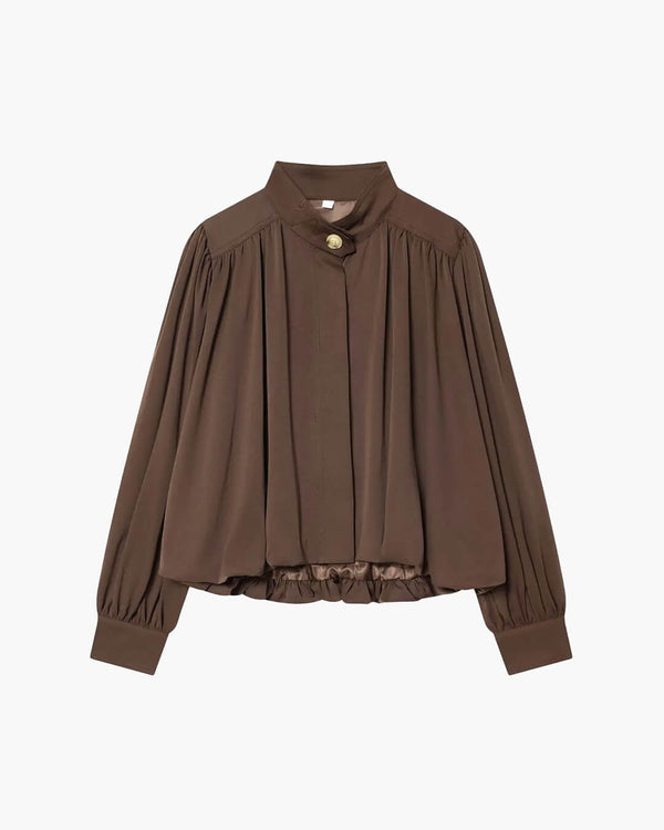 Hilda High Neck Pleated Jacket