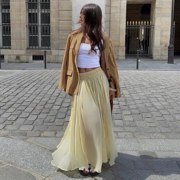 Iris A-Line Lace-Up Skirt