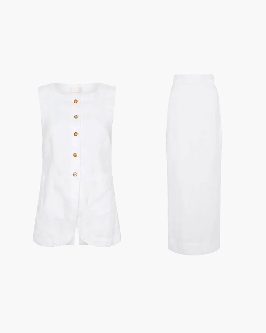 Conjunto de linho sem mangas Irma