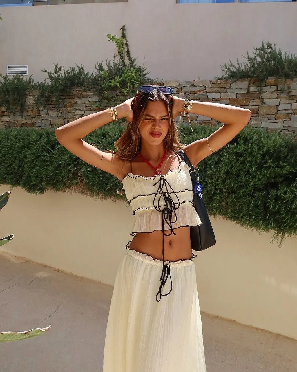 Conjunto encantador Isabel de saia e top