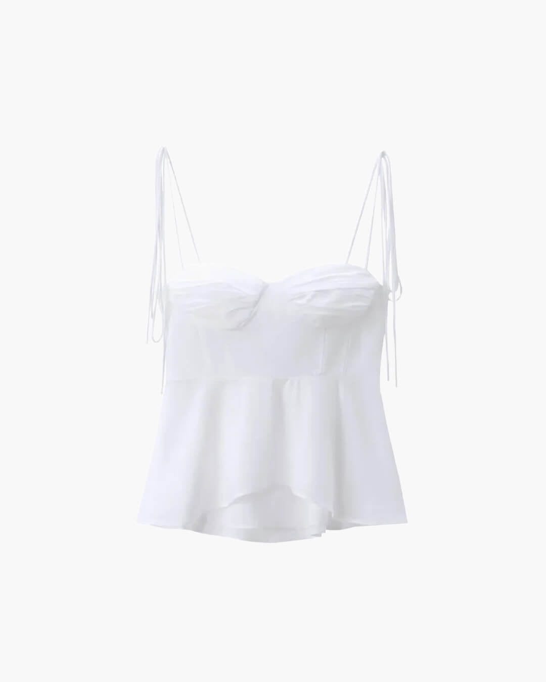 Top cami tipo corpete com peplum Jada
