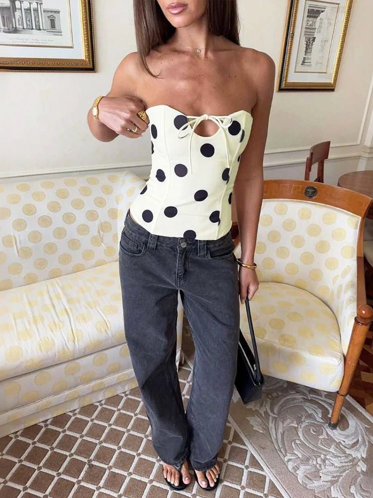 Top cai-cai com bolinhas Jaida