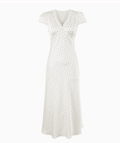 Vestido midi acetinado estampado Jamila