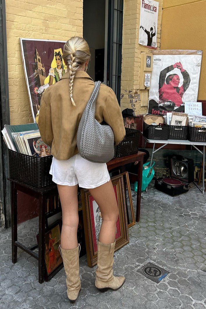 Casaco curto de imitação de camurça Jane