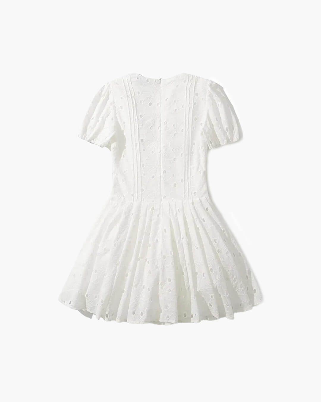 Vestido mini bordado com mangas balão Jane