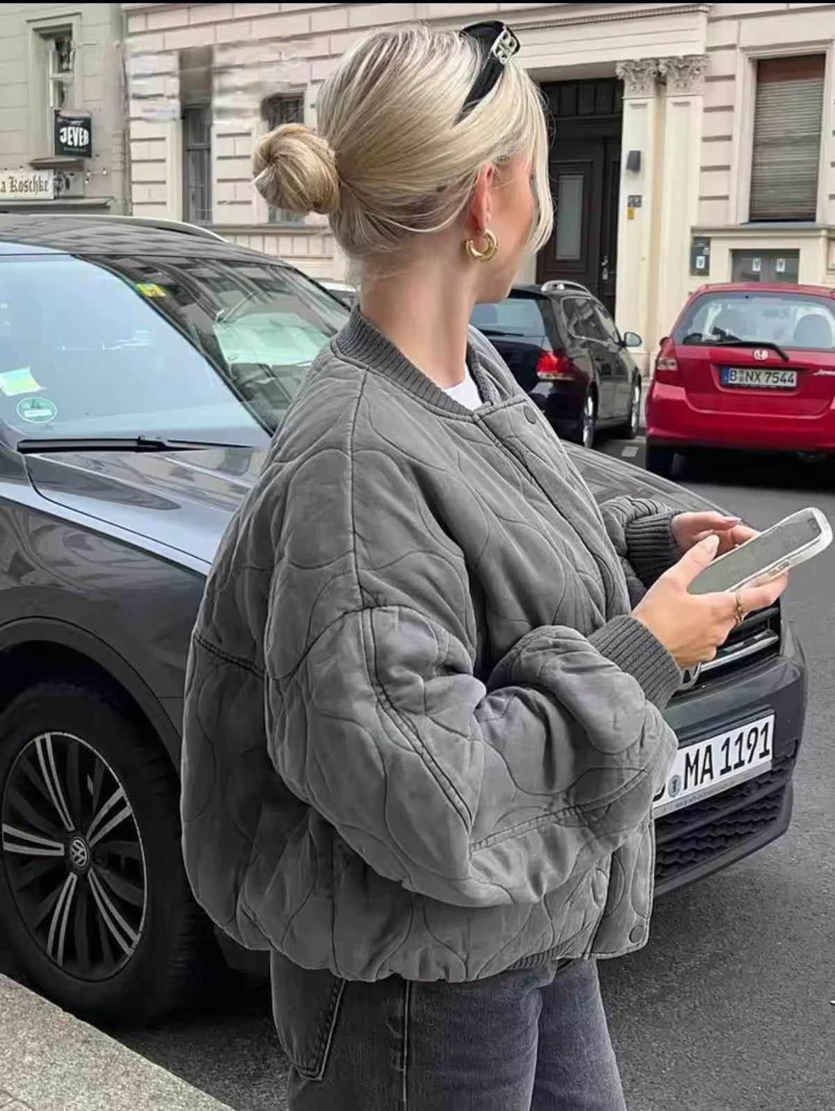Casaco bomber acolchoado Janella