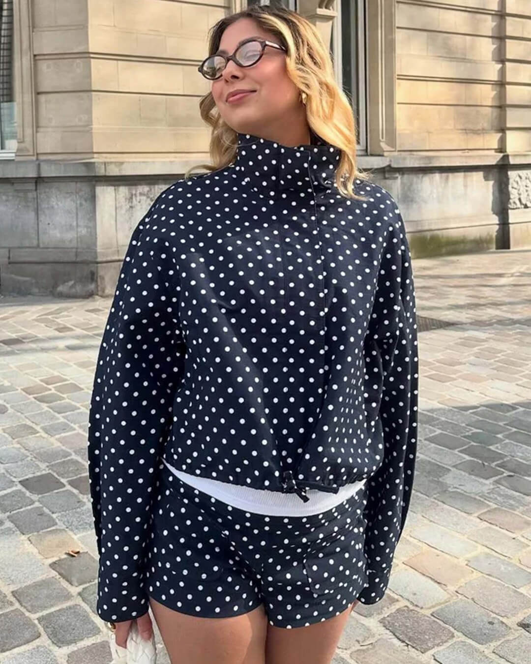 Janelle High Collar Drawstring Jacket