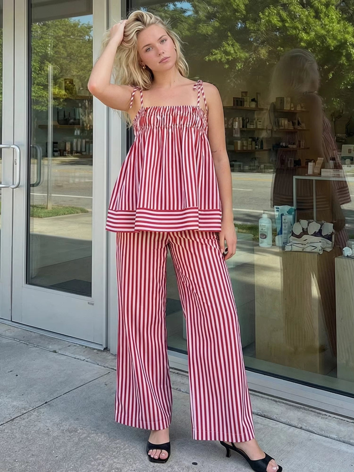 Conjunto de pijama às riscas Jasmin