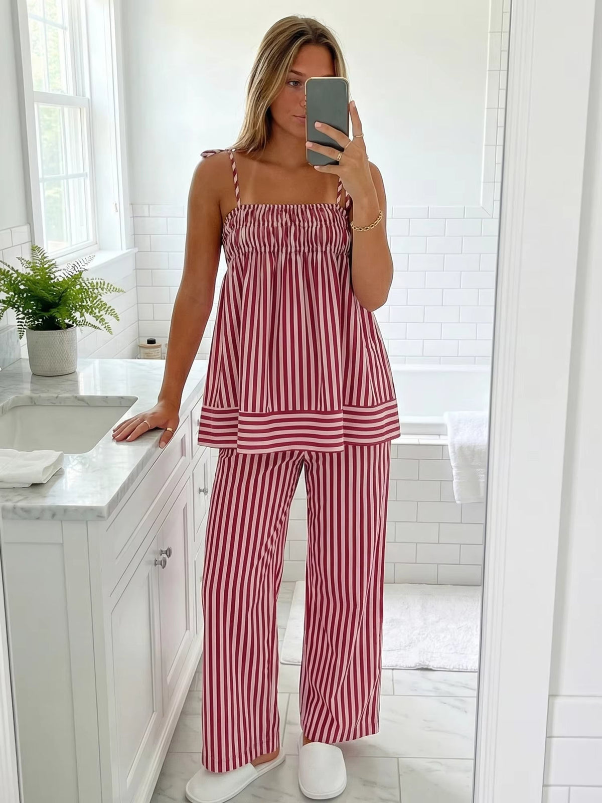 Conjunto de pijama às riscas Jasmin