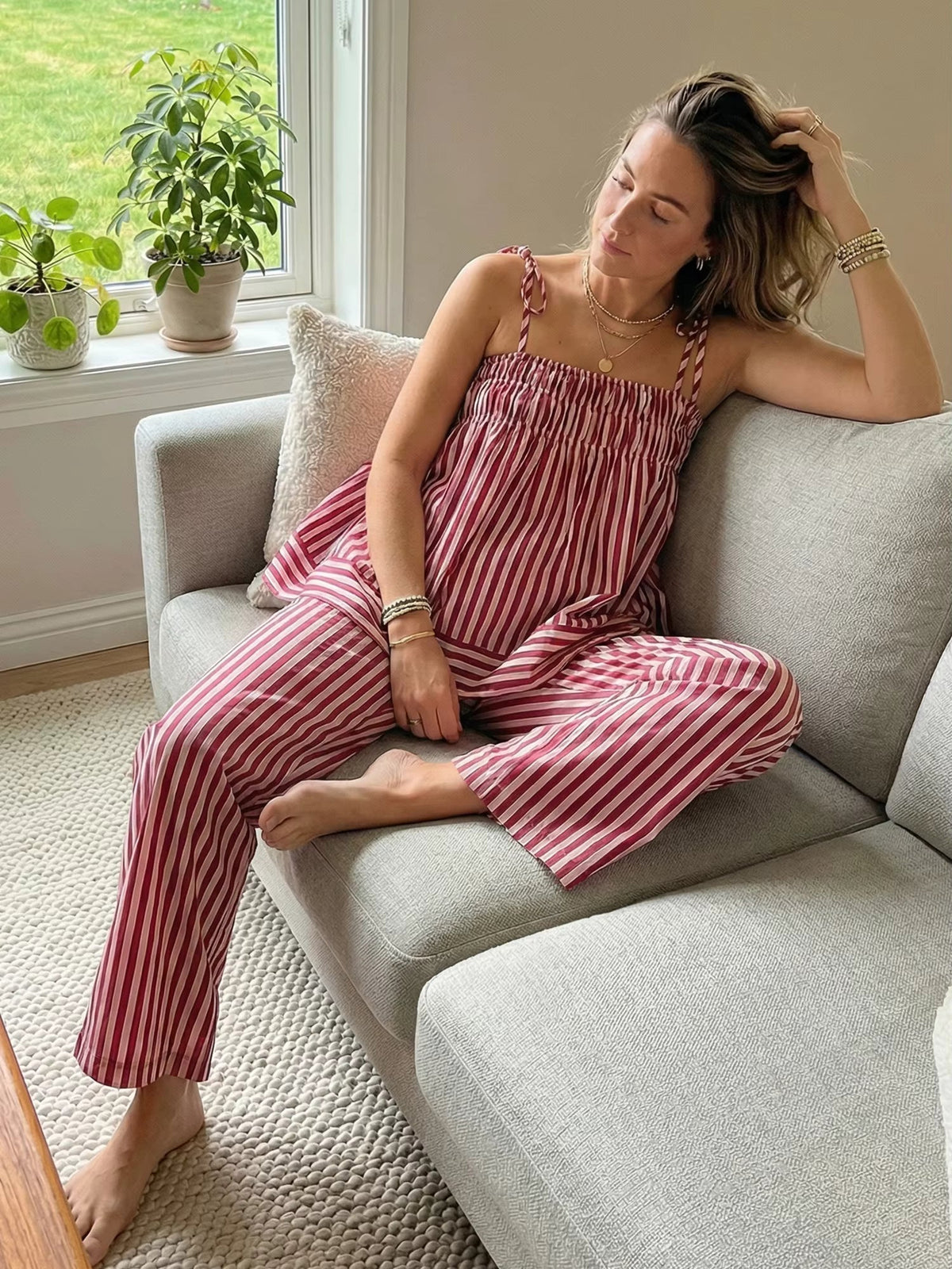 Conjunto de pijama às riscas Jasmin