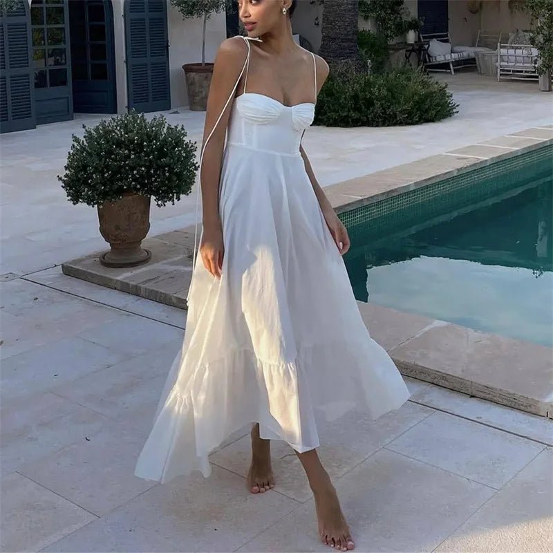 Vestido midi Jasmine fluido com folhos em camadas