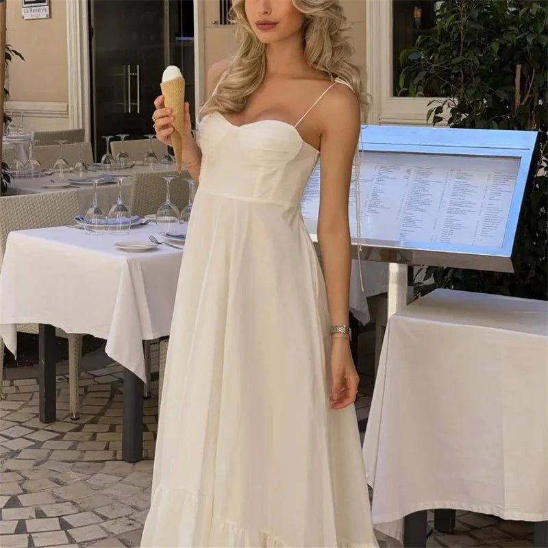 Vestido midi Jasmine fluido com folhos em camadas