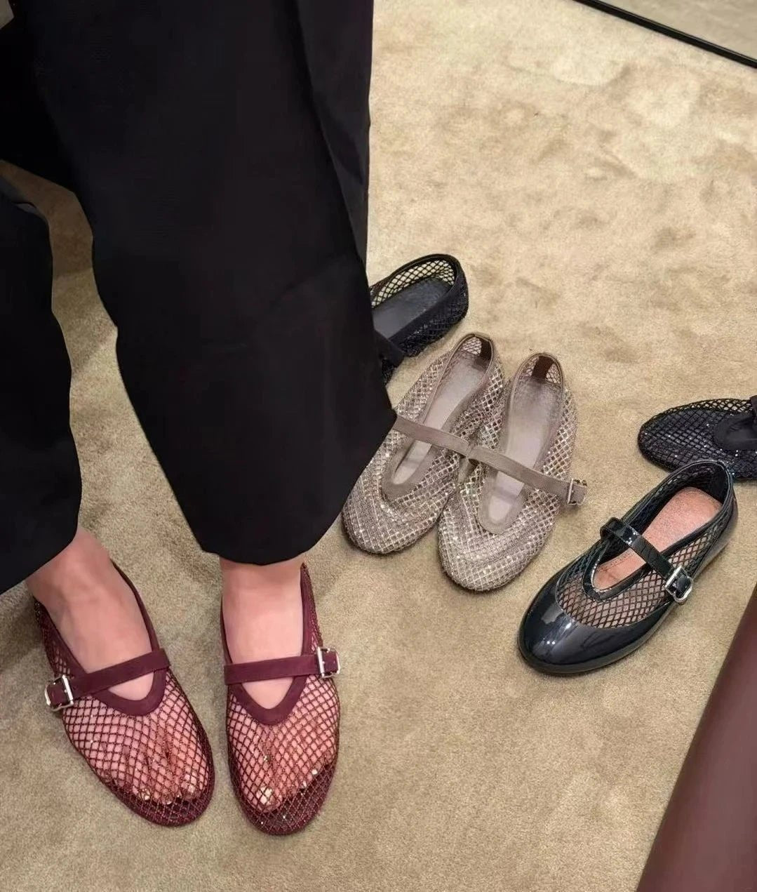 Sabrinas de malha com brilhantes Jessica