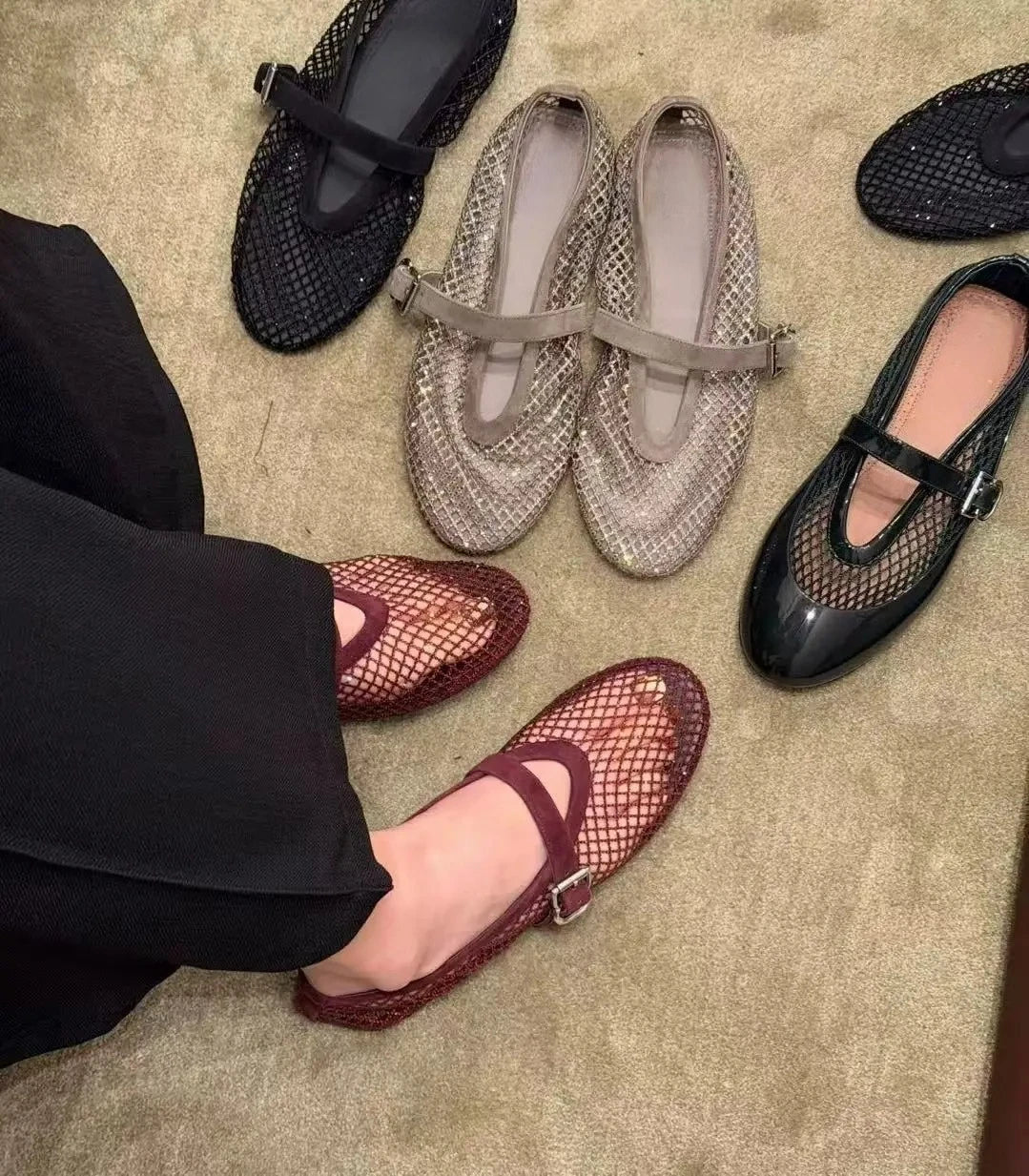Sabrinas de malha com brilhantes Jessica