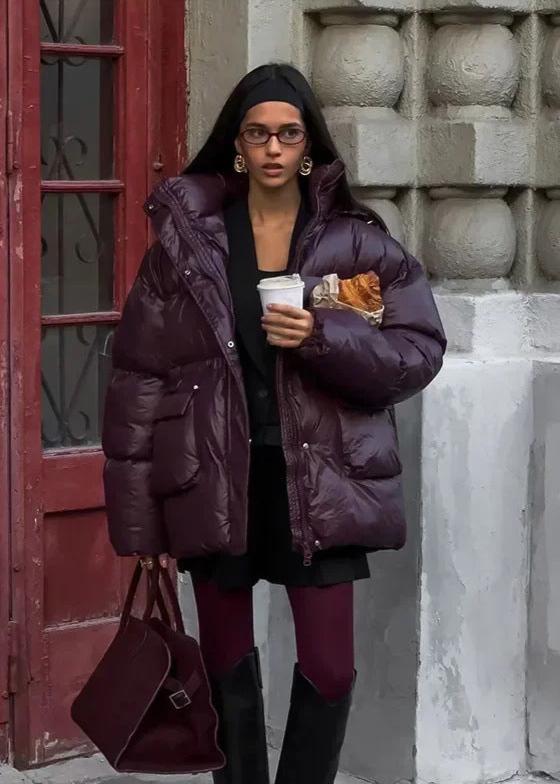 Casaco acolchoado brilhante Jillian