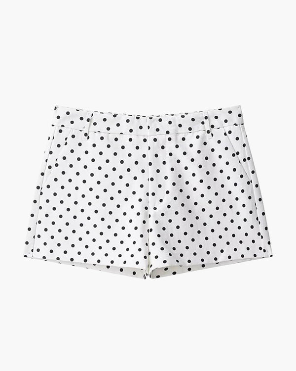 Jillian Polka Dot Mid-Rise Shorts