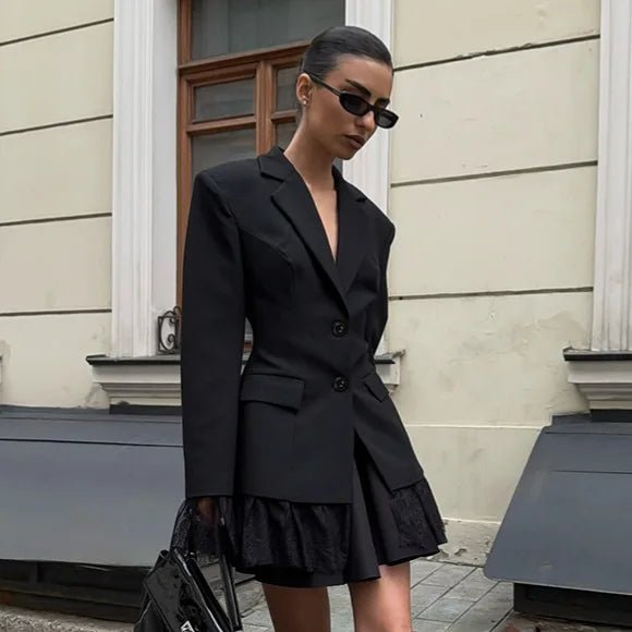 Blazer com detalhes de renda Joanna