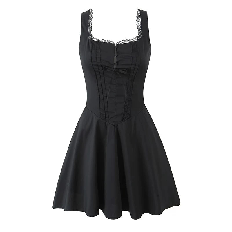 Vestido mini fluido com atacadores Jolie