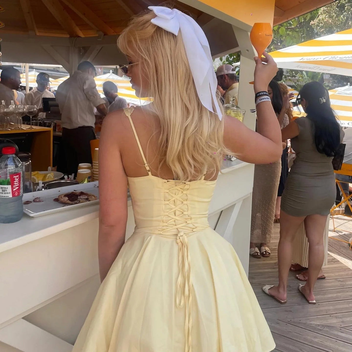 Vestido mini fluido com atacadores Jolie